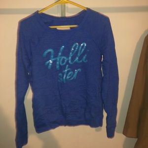 Hollister blue sequin sweatshirt